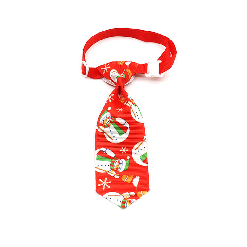 sweeping frost red patterned pet neck tie white background