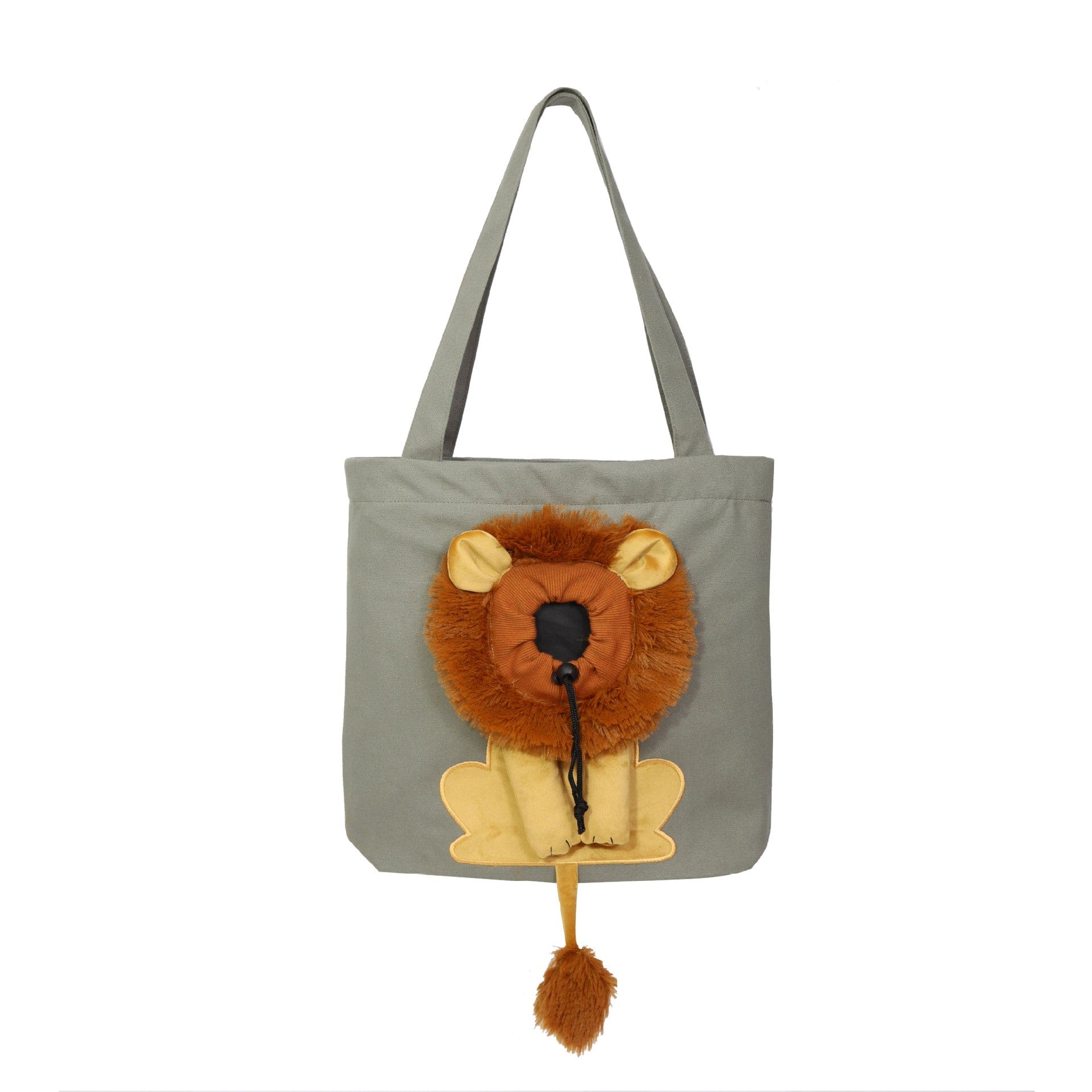 grey lion dog bag