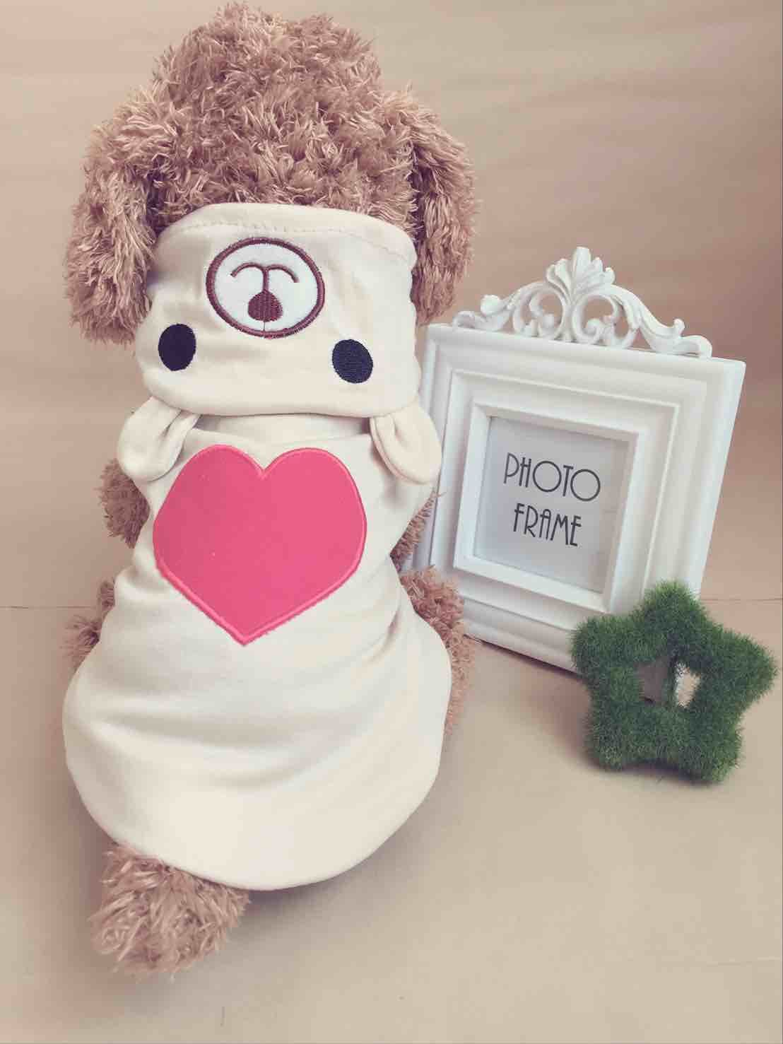 teddy bear dog love outfit photo frame