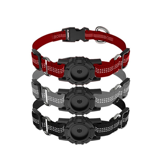silver red black airtag compatible collars