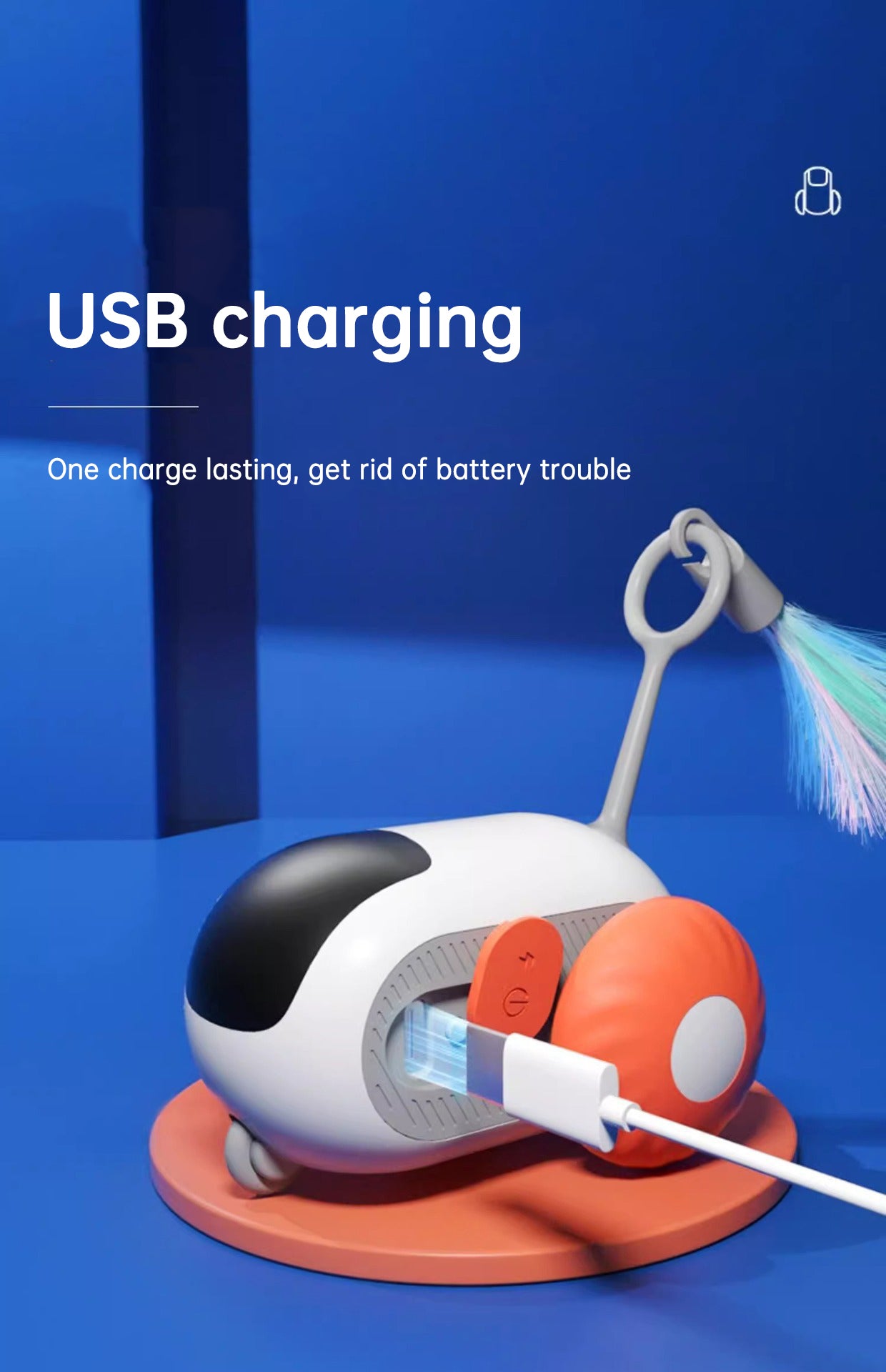 usb chargeing mouse toy orange