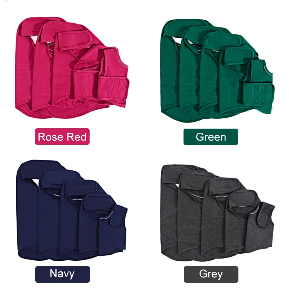 variety colors dog anxiety vest