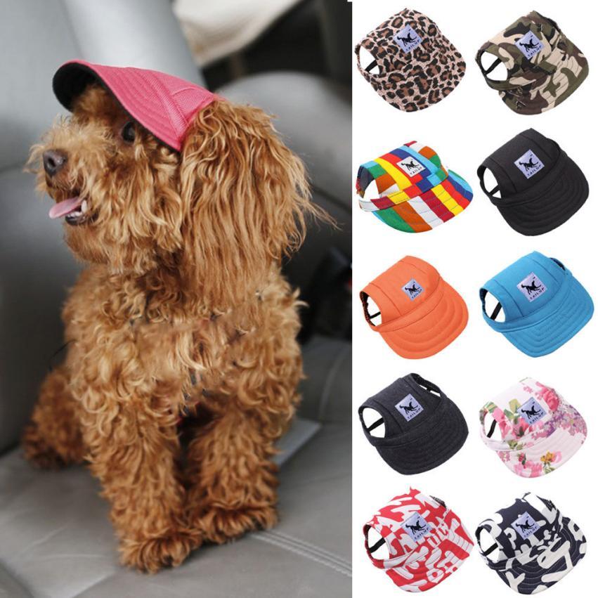 variety of canvas dog hats small dog wearing pink