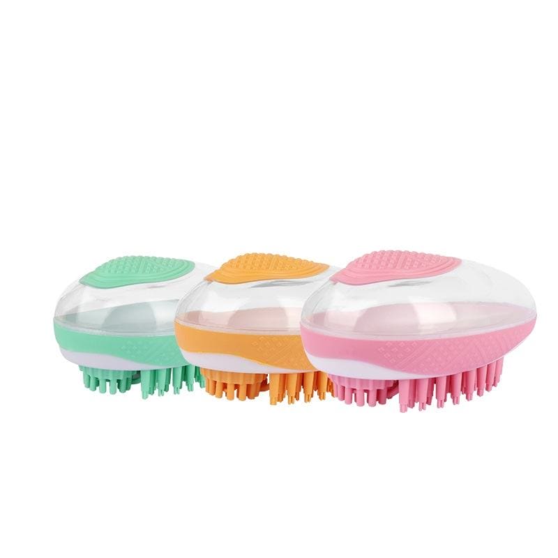 three colors pet bath brush