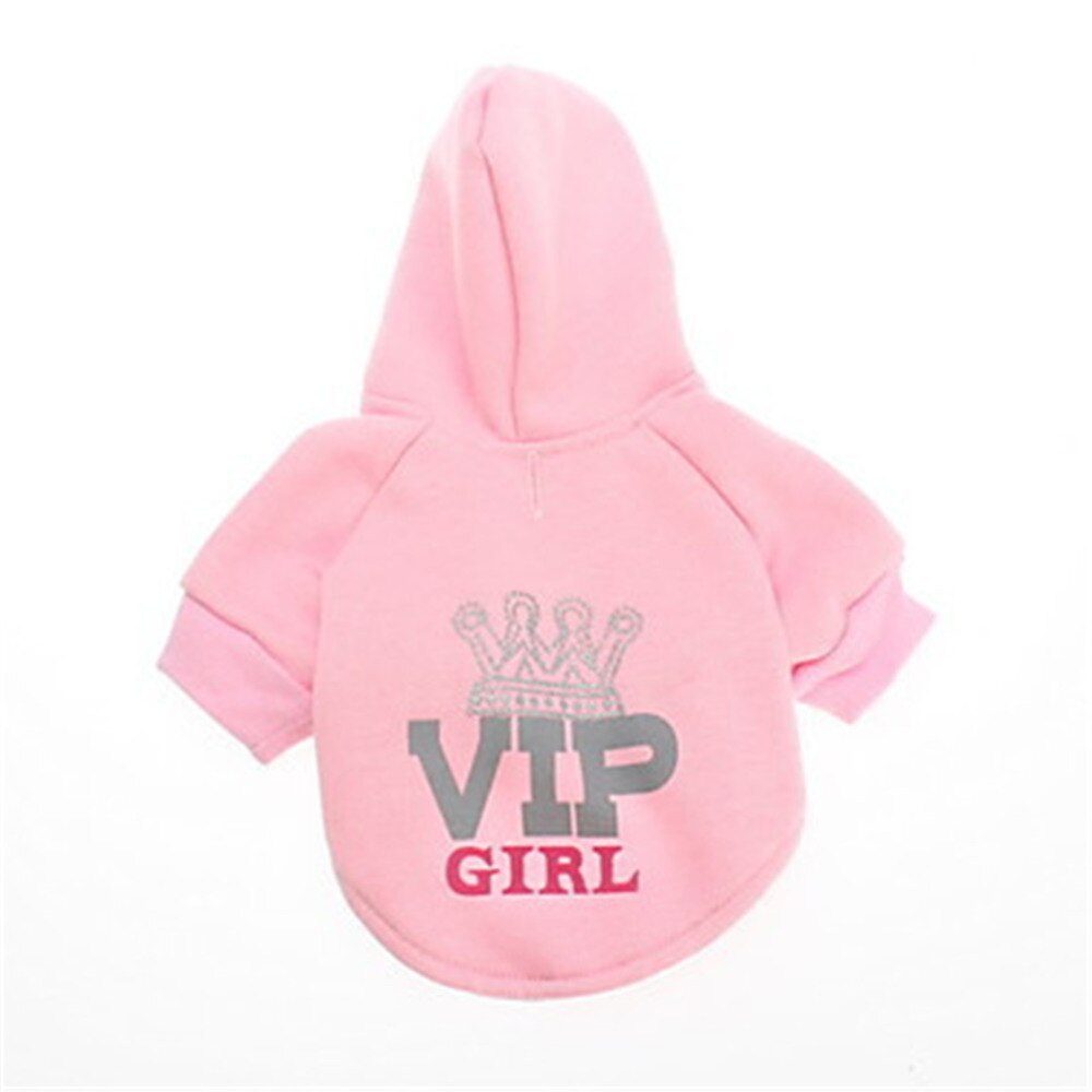 pink vip girl dog sweater backside