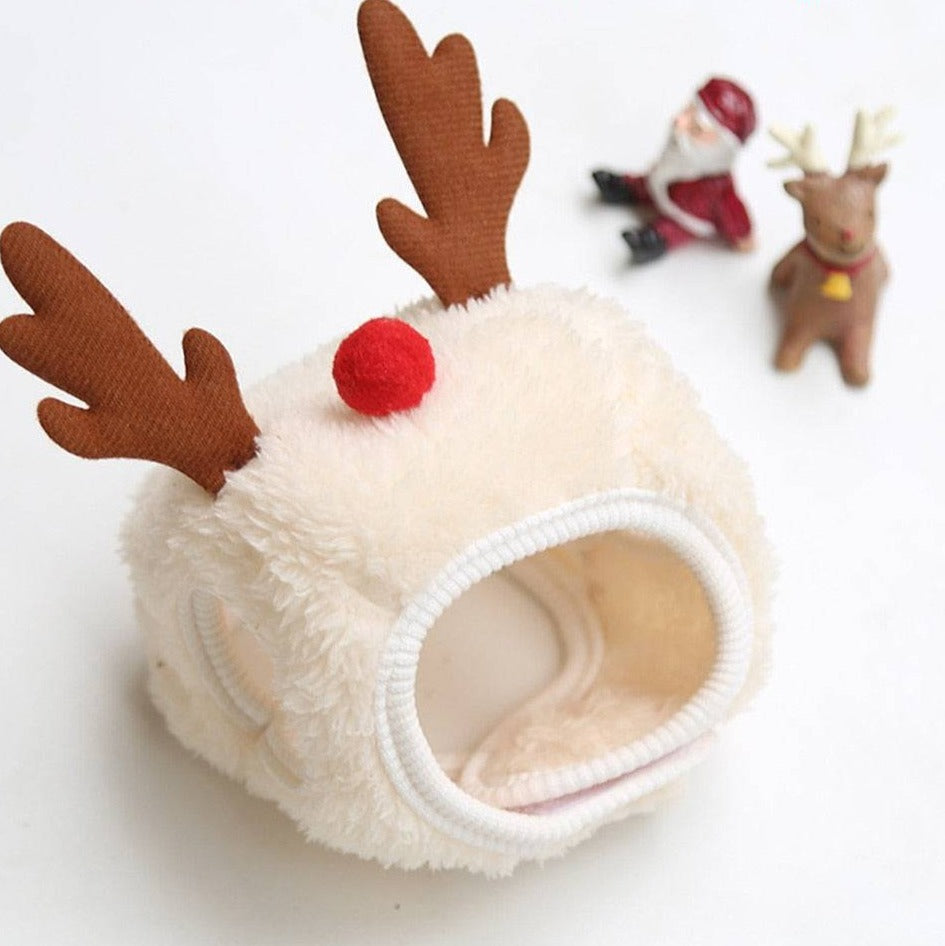 white elk pet hat white background