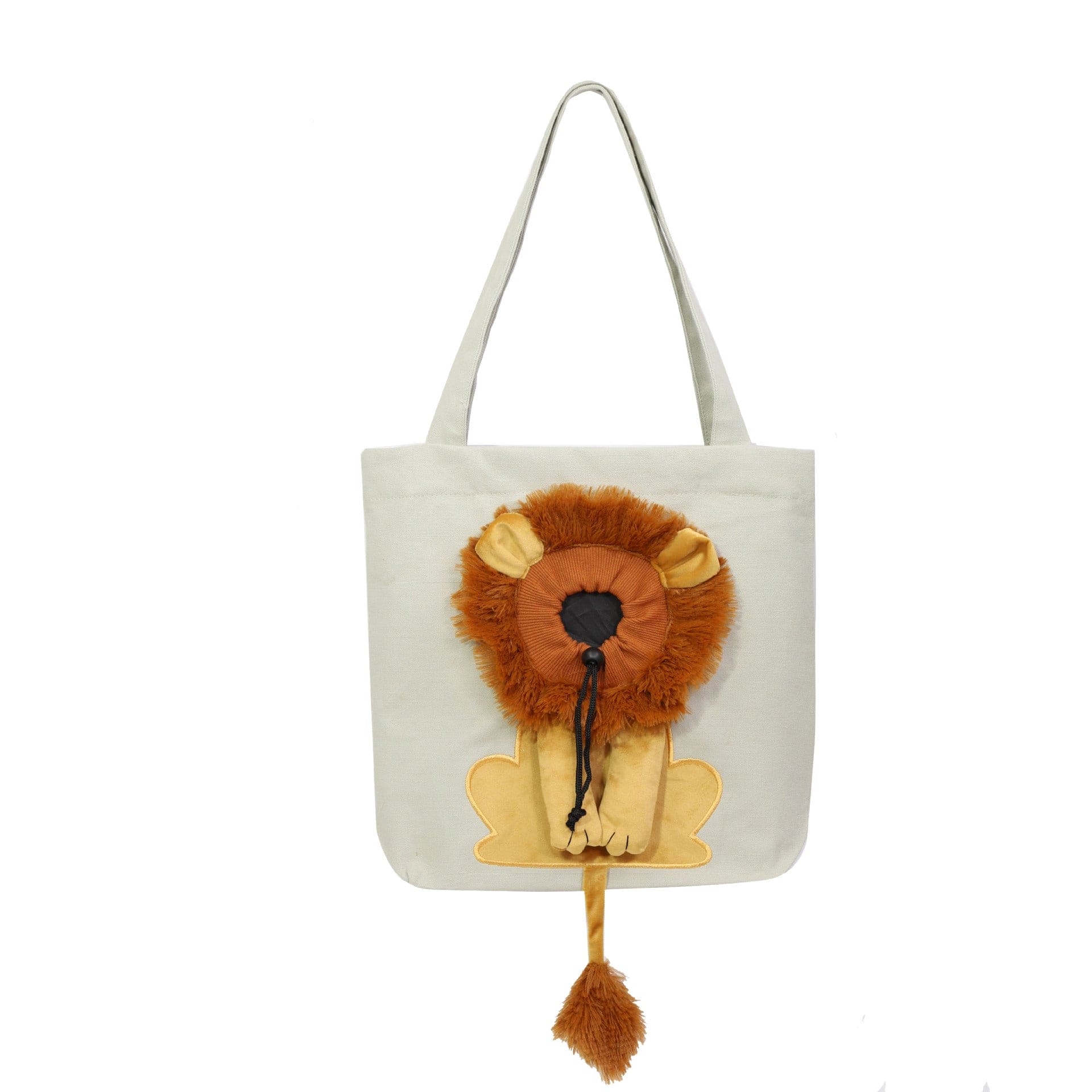 white lion dog bag