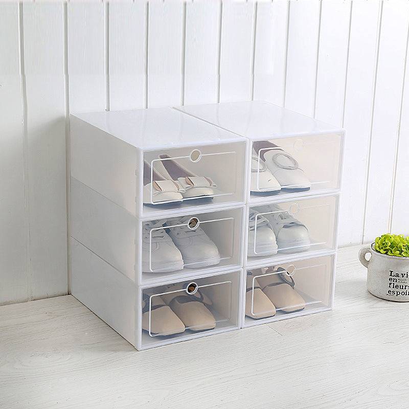 white plastic dog shoe storage