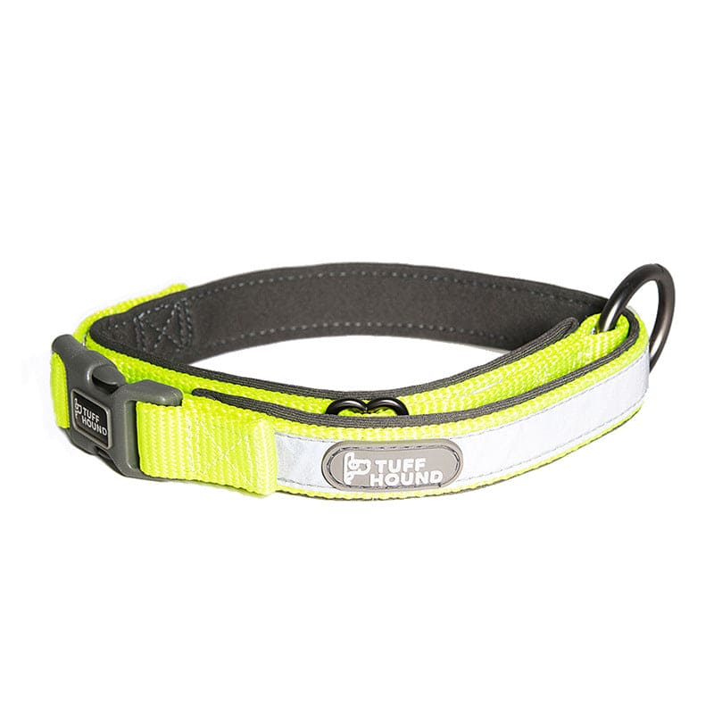 yellow tuff hound collar and leash