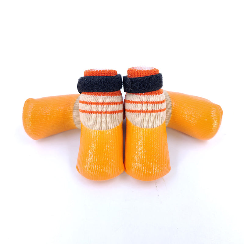 yellow tube dog socks white background